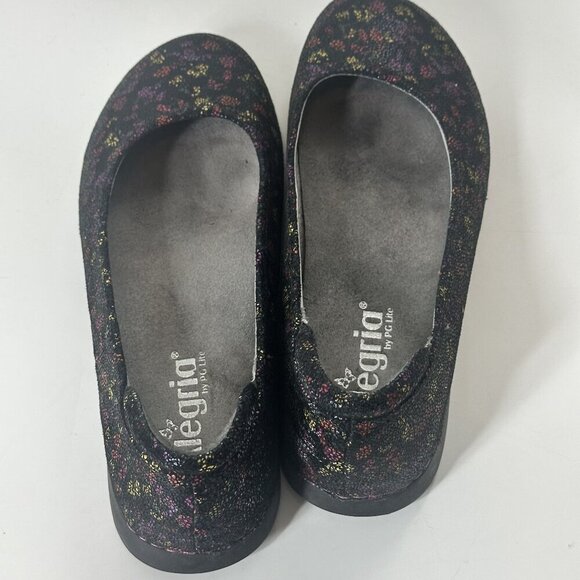 Alegria By PG Lite Womens Floral Slip-Resistant Leather Flats Size 7 - Picture 8 of 8